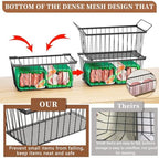 Enhanced Leak-Proof Bottom - Freezer Organizer Bins ，6 Pack Stackable Deep Freezer Organizer Bins for 7 Cu.FT Small Chest Freezer，organization and storage，pantry organizers - Image 2