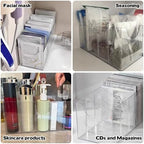 3 Pack Acrylic Belt Organizer Clear Stackable Belt Storage Holder Purse Organizer for Closet - 5 Compartments with Removable Dividers,Display Case Pantry Cabinet Organizers for Ties,Socks,Underwear - Image 7