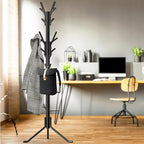 Simple Houseware Standing Coat/Hat Hanger Tree Shaped Rack, 18 Hooks, Black - Image 4