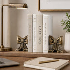 Bookends Decorative Holder Shelves Set of 2 Heavy Vintage Book Stoopers - Image 2