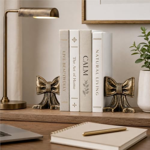 Bookends Decorative Holder Shelves Set of 2 Heavy Vintage Book Stoopers - Image 2