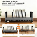 Pots and Pans Organizer Under Cabinet, Expandable Pot Lid Organizer - Image 6