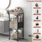 Makeup Organizer, Floor Skincare Organizers Make Up Organizers and Storage with Drawers, Vanity Organizer Cosmetics Display Cases Holder for Skin Care Nail Polish Perfume Black - Image 4