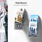 MaxGear 3 Tier Brochure Holder, 4 Inch Wide Acrylic Display, 4 Pack - Image 5