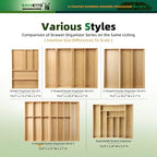 BAMOTTO CRAFTBAMBOO 13 Slot V-Shaped Bamboo Drawer Organizer Set of 2 - Image 7