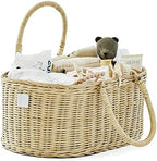 BEBE BASK Premium Baby Diaper Caddy Organizer Basket with Cotton Divider by BEBEBASK%C2%AE