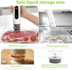 Compact Vacuum Sealer for Food Storage: Portable Handheld Food Sealer, 80kPa Suction, 1800mAh Battery, 30 Reusable Vacuum Bags, Preserve 5X Freshness with Easy Operation - Image 2