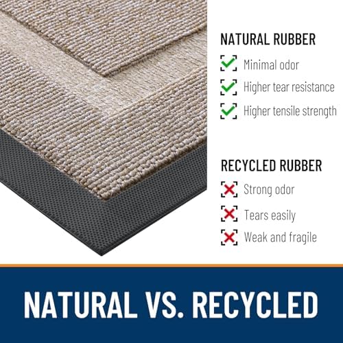 OLANLY Front Door Mat Outside 59x34, All-Season Heavy-Duty Rubber Doormat - Image 3