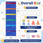 2 Pack Weekly Kids Clothes Organizer with 12 Pockets - Image 3