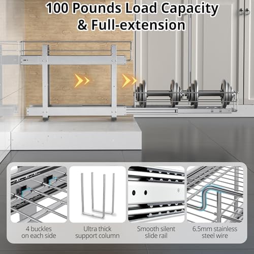 Pull Out Cabinet Organizer,11¼'' Slide Out Kitchen Organizers and Storage - Image 3