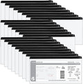 Marspark 100 Pcs 100 Pcs Zip Envelope Poly Clear Pencil Pouch, Black by Marspark