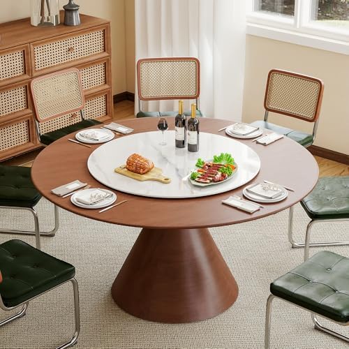 31.5" Lazy Susan Turntable – 360° Sinteredstone Silent Anti-Slip Turntable, Table Top Centerpiece for Kitchen, Pantry, Spice Rack, Refrigerator & Dining Table, White - Image 5