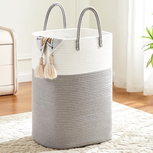 Artfeel Laundry Basket,Woven Cotton Rope Laundry Hamper,60L Versatile Storage for Dirty Clothes,Baby Toys,and Blankets in Bathroom, Nursery,and Living Room by Artfeel
