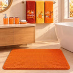 Remagr 8 Pcs Orange Bathroom Decor Set Fall Pumpkin Shower Accessories by Remagr