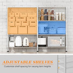 Homdox Heavy Duty Storage Shelves, 4 Tier Wire Shelving Unit, Adjustable Metal Shelves for Storage, Garage Rack Pantry Shelves Kitchen Shelving, 14"x60"x60", Silver Gray - Image 4