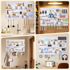 48 PCS Pegboard Wall Organizer Kit, 6 Panels with 42 Hooks and Baskets - Image 4