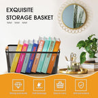 Ziliny 4 Pcs Mesh Wire Baskets for Organizing, Extra Large, Black - Image 4