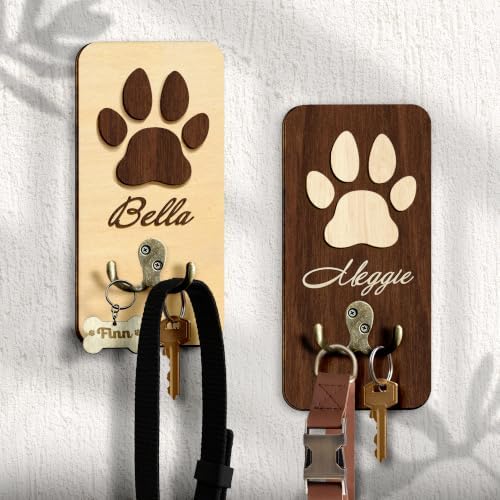 Personalized Dog Leash Holder Wall Mount, Pet Harness Hanger, Dog Collar Organizer for Entryway, Key Rack for Wall Decorative, Memorial Cat Leash Holder for Wall, Pet Loss Gifts, Home Decor - Image 6