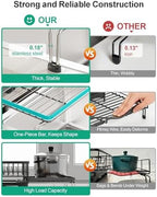 iSPECLE 2 Tier Dish Drying Rack - Expandable Over Sink & Counter Use, Black - Image 5