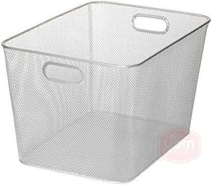 YBM Home Mesh Wire Storage Basket for Shelves, Pantry Organization, and Kitchen - Multipurpose Steel Wire Basket Holder Bin for Organizing Office Supplies, Household Toiletries and Laundry Supplies - Image 4