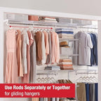 Rubbermaid Configurations Custom Closet Kit 4-8 Ft. Adjustable Metal Wire Shelving White Finish Expandable Organization System Hardware Included for Home Closet/Pantry/Laundry/Mudroom - Image 4