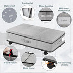 Supowin Under Bed Storage with Wheels, 2Pack Rolling Underbed Storage - Image 3