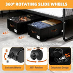 Under Bed Storage with Wheels, Dorm Room Organizer for Clothes Shoes Toys - Image 2