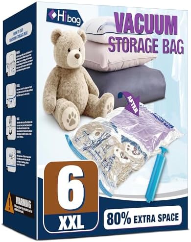 XXL Jumbo Vacuum Seal Storage Bags Extra Large for Clothing Bedding by HIBAG