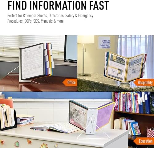 Durable Desktop Reference System, 10 Double-Sided Panels, Assorted Colors - Image 3