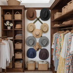 SKOLOO Hat Rack for Wall with 11 Hooks, 24 inch Solid Wooden, Modern, Huge Coat Rack Wall Mount for Coats, Hats, Bags, Cowboy Caps, Baseball Caps, Dark Walnut Color - Image 3