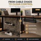 Under Desk Cable Management Tray 2 Pack, Premium Steel Cable Organizer, Clamp or Screw Mount Installation, No Drill Clamp Option, Cord Management System for Home Office Desks, Black - Image 3