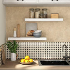 HOOBRO Floating Shelves for Wall, Wall Mounted Shelf Set of 2, 23.6" Hanging Shelf with Invisible Brackets, for Wall Decor Storage in Bathroom Bedroom Kitchen Living Room Office, White WT60BJ01 - Image 4