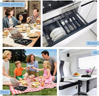 5-compartment kitchen utensil storage box with transparent lid - a fixed-compartment cutlery tray for kitchen drawer storage, a dust-proof container for forks, spoons, and knives - Image 6