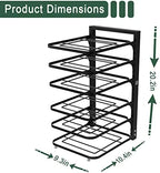 6-Tier Multifunctional Adjustable Pan & Pot Rack for Cabinet, Countertop Organizer, Pot Organizer for Kitchen Organization & Storage, Pot Lid Organizer (Black) - Image 5