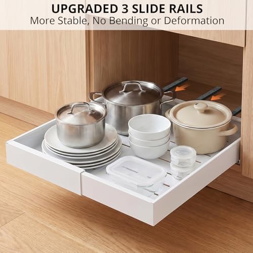 DOMNIU 4 Pack Pull Out Cabinet Organizers Expandable Width (12.4''-20.27'') - Image 5