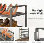 SNTD Expandable Metal Shoe Rack for Closet, Entryway & Garage, 4-Tier, Grey - Image 5