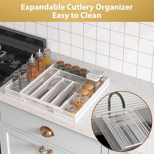 Sedegn Expandable Kitchen Utensil Organizer - 11.6" to 20" Adjustable - Image 5