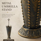 Vintage Umbrella Stand for Entryway, Metal Umbrella Holder - Image 5