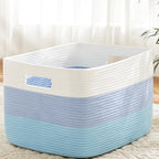Artfeel Blanket Basket,Rectangle Woven Baskets for Storage,65L Laundry Basket for Decorative Nursery Blanket,Toys,Dirty Clothes and Magazine in Shelves,Baby Room,and Living Room by Artfeel