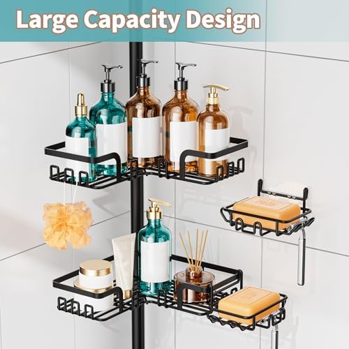 KEGII Corner Shower Caddy Tension Pole, Stainless Steel Shower Organizer - Image 4
