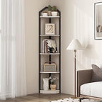 Fun Memories 5 Tier Corner Shelf, 70” Corner Shelf Stand, Corner Bookshelf Plant Stand, Storage Shelf for Bathroom, Living Room, Kitchen,Home Office, White - Image 2