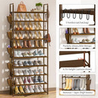LUKYTOWER Tall Shoe Rack - 10 Tier Shoe Organizer 30-35 Pairs Boot Storage - Image 6