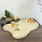 Cloud Shape 100% Natural Travertine Tray Luxury Travertine Vanity Organizer for Bathroom Kitchen Counter, Decorative Tray for Dresser Home Décor, 13.3x8.3x0.7 inches - Image 5