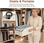 StorageWorks Closet Storage Bins, Beige(Cotton-linen), Medium, 3-Pack - Image 2