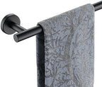 JQK Black Towel Bar, 20.5 Inch 304 Stainless Steel Thicken 0.8mm Towel Rack Bathroom, Towel Holder Matte Black Wall Mount, Useable Length 18 Inch, TB110L18-PB by Homeimprovement