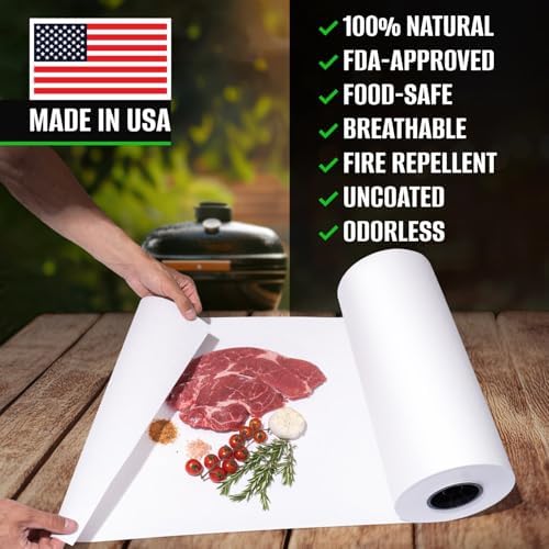 24" x 720' Made in USA Premium White Butcher Paper Roll – Food-Grade, Breathable Butcher Paper – Perfect for BBQ, Smoking Meat, Wrapping Brisket & Protecting the Bark - Image 2