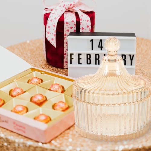 Beavorty jewelry box storage jars with lids taster bowls candy buffet holder makeup organizer cotton ball holder cookie containers with lids crystal candy jar dog treat jar Glass tray snack - Image 5
