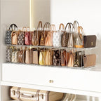 Stackable Bag & Purse Organizer for Closet Acrylic Shelf Dividers for Closet Organization, Clear Handbag Purse Storage Organizer Divider, Keep Clutch, Wallet, Pocketbook Upright, 6 Pack by MSHOMELYDIRECT