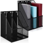 Sliner 6 Pack Black Metal Magazine Holder Mesh Steel Document Rack 1 Section File Organizer Extra Wide Magazine Folder Storage Desk Tidy for Office Home, 12.6"x 9.8"x 3" by Sliner