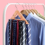 Leinuosen 2 Pack Cedar Tie Organizer Wooden Neck Tie Hook Organizer Storage up to 40 Ties Convenient Storage for Neckties, Belts, Hats - Image 6